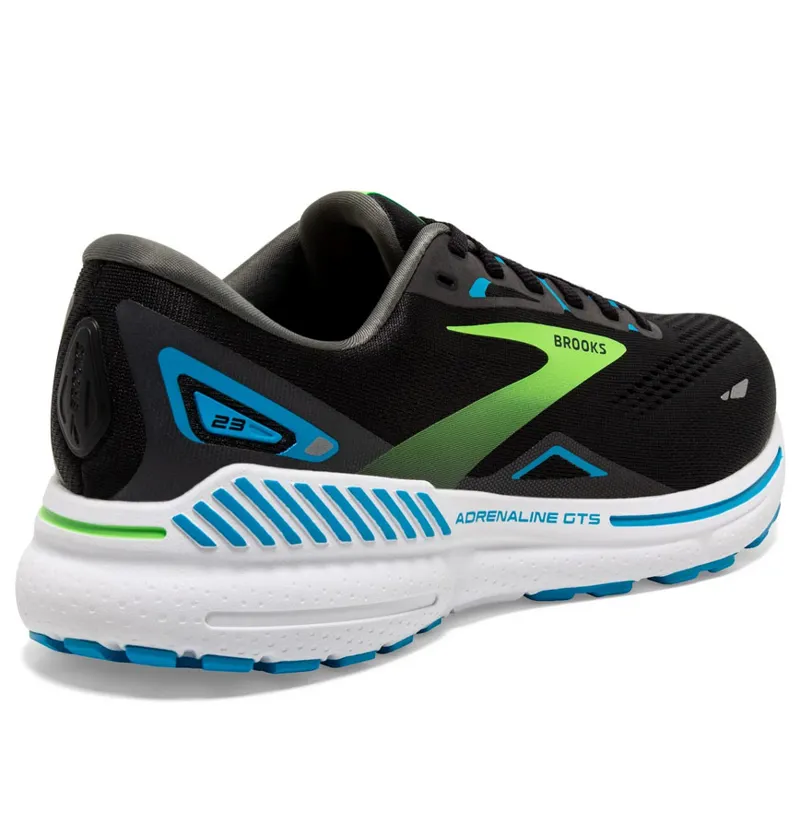 Brooks Men's Adrenaline GTS 23 Black/Hawaiian Ocean/Green-2